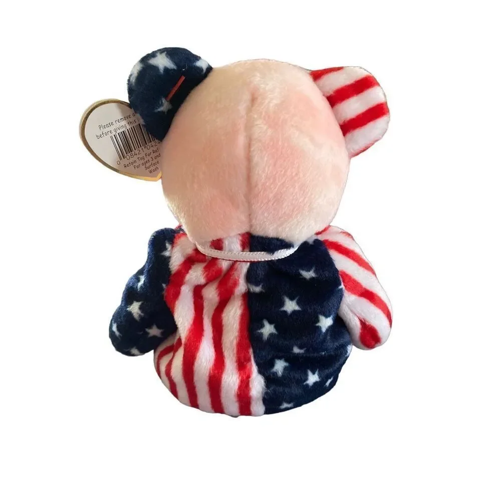 Pink Face Spangle Bear 1999 Ty Beanie Baby Plush Collectible Nostalgia Stuffed A